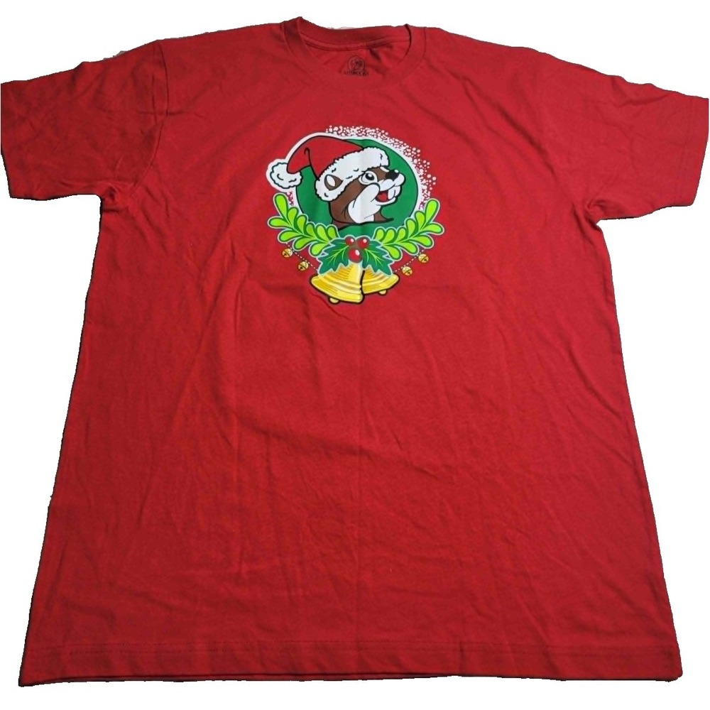 Bucee's Jingle All the Way 2025 Christmas Short Sleeve T-Shirt Large 100% Cotton